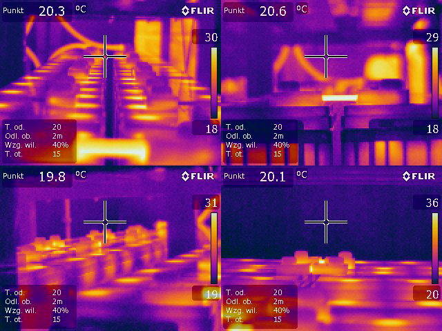 Pomiar termowizyjny ups-a, zasilacza awarynego