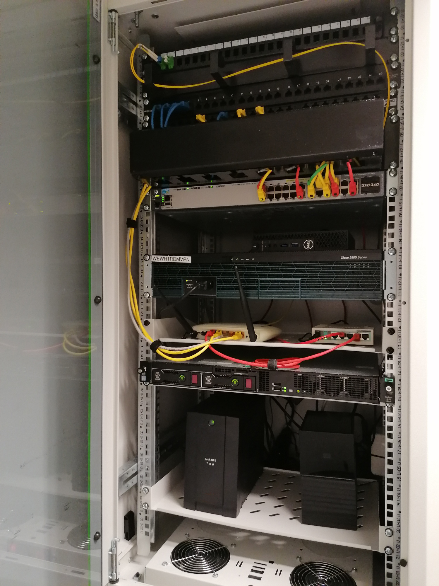 Szafa Rack 19" wyposażona